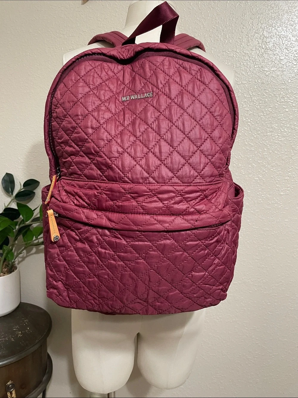 MZ Wallace Quilted Backpack in Plum backpack